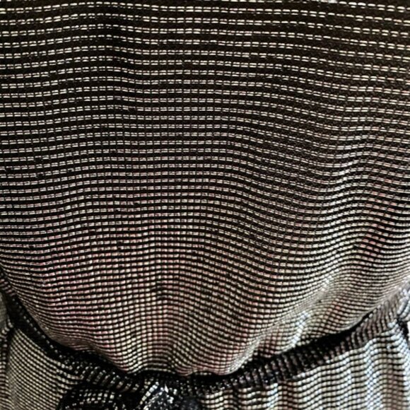 Vintage 80s Miss Renfrew silver tunic dress with belt - Picture 15 of 17